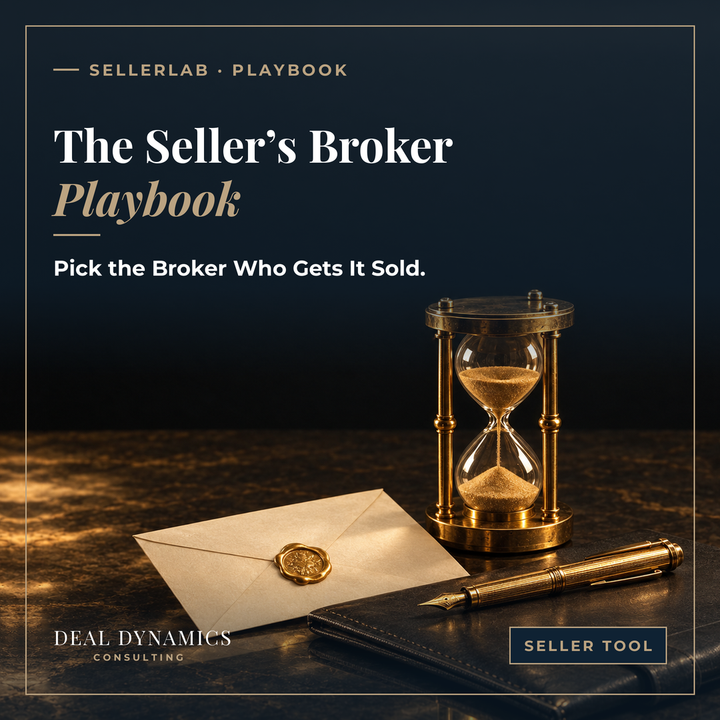 The Selling Broker Playbook: How to Pick the Broker Who Actually Gets Your Business Sold.